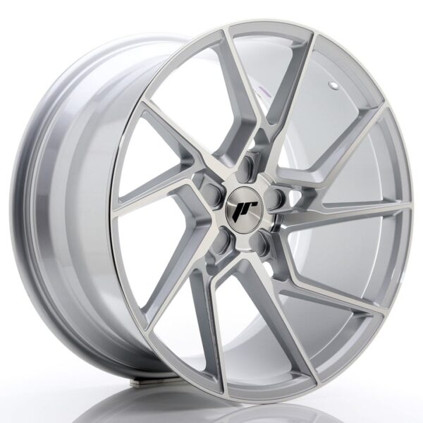 Felg Japan Racing JR33 20×10 ET20-40 5H BLANK Sølvbearbeidet front
