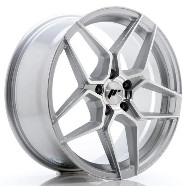 Felg Japan Racing JR34 18x8 ET42 5x112 Sølv maskinert ansikt