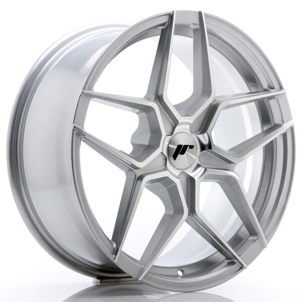 Felg Japan Racing JR34 18×8 ET20-42 5H BLANK Sølvbearbeidet front