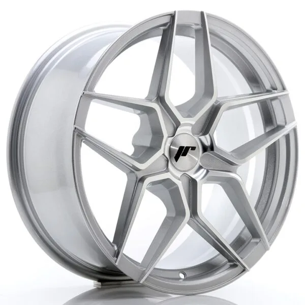 Felg Japan Racing JR34 18×8 ET20-42 5H BLANK Sølvbearbeidet front