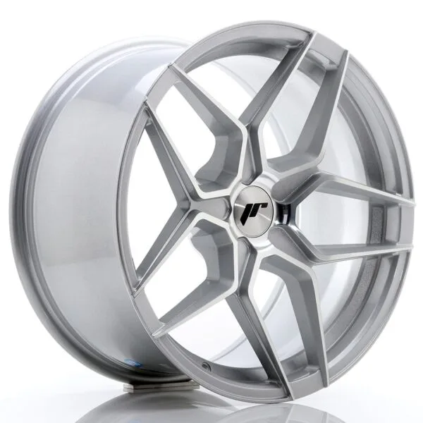 Felg Japan Racing JR34 18×9 ET20-42 5H BLANK Sølvbearbeidet front