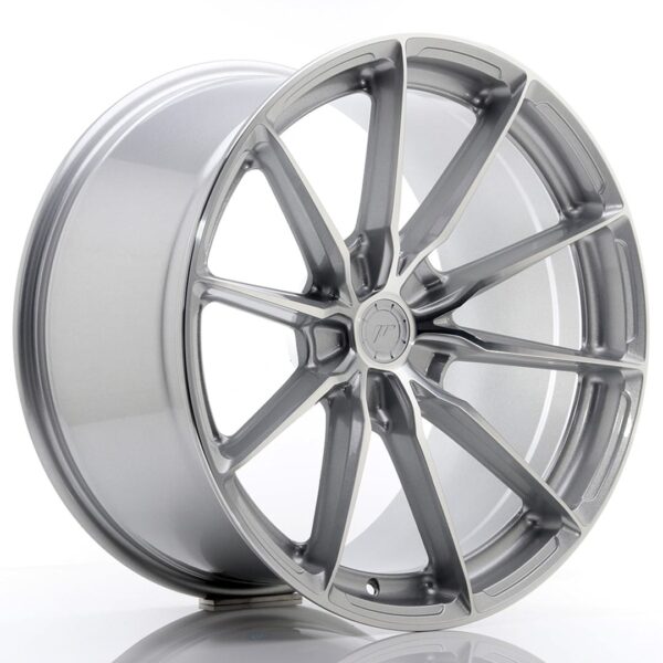 Felg Japan Racing JR37 20×10,5 ET20-40 5H BLANK Sølvbearbeidet front