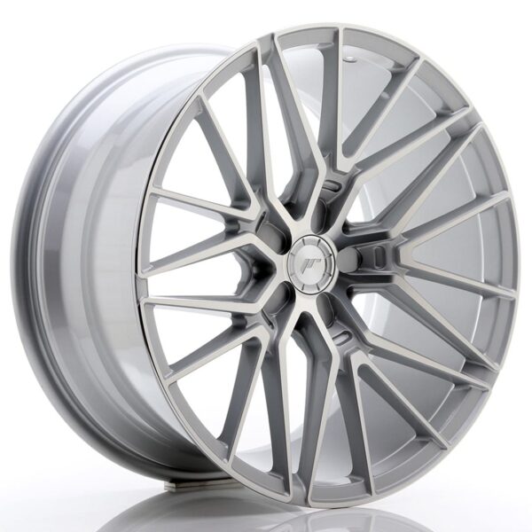 Felg Japan Racing JR38 20x10 ET20-45 5H BLANK Sølvbearbeidet front