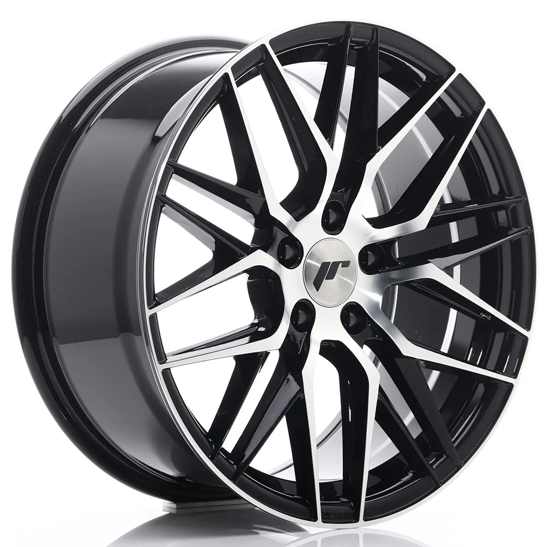 Felg Japan Racing JR28 18x8,5 ET40 5x114,3 glanssvart maskinbearbeidet front