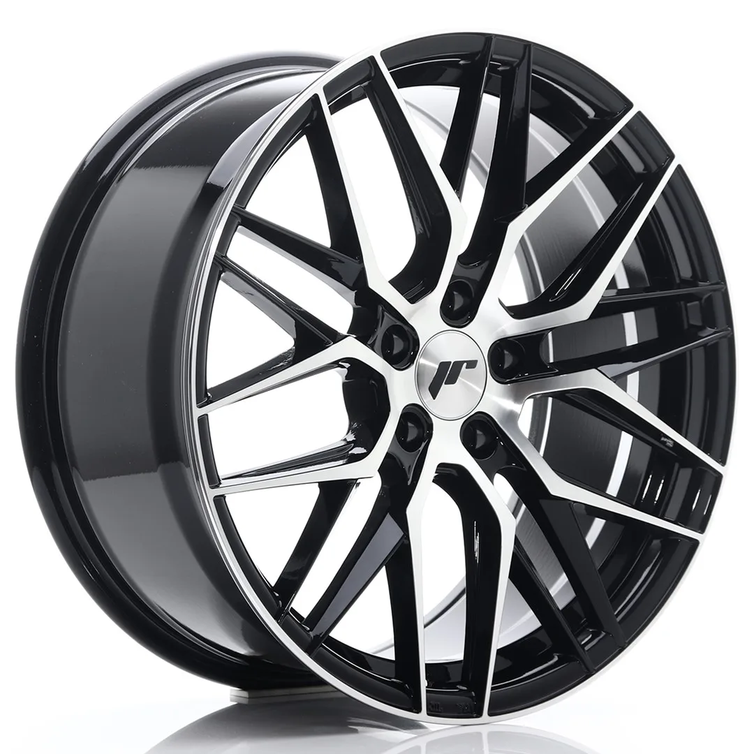 Felg Japan Racing JR28 19x8,5 ET40 5x108 blank svart maskinbearbeidet front