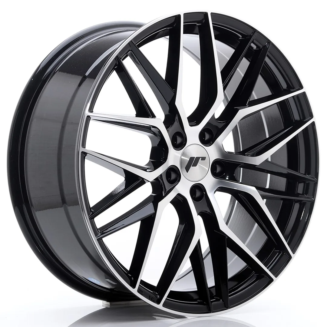 Felg Japan Racing JR28 20x8,5 ET40 5x108 glanssvart maskinbearbeidet front