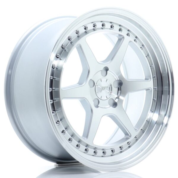 Felg Japan Racing JR43 18×8,5 ET15-35 5H BLANK Sølv med Machined Face