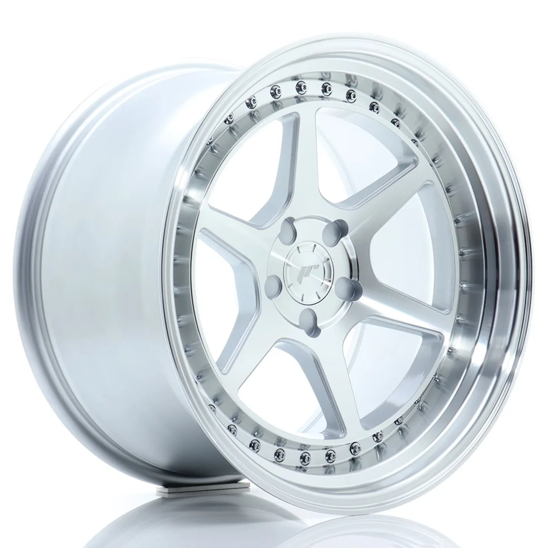 Felg Japan Racing JR43 18x10,5 ET15-22 5H BLANK Sølv med Machined Face