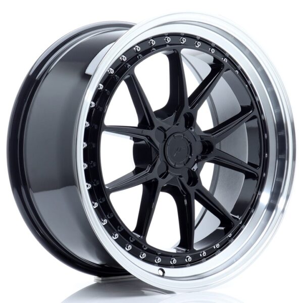 Felg Japan Racing JR39 19×8,5 ET15-35 5H BLANK Blank svart med bearbeidet leppe
