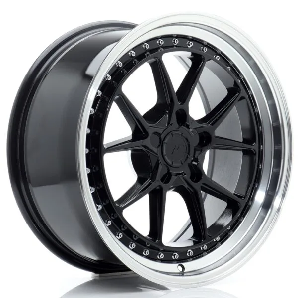 Felg Japan Racing JR39 18×8,5 ET15-35 5H BLANK Blank svart med bearbeidet leppe