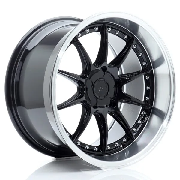 Felg Japan Racing JR41 18x10,5 ET15-25 5H BLANK Blank Svart med Machined Lip