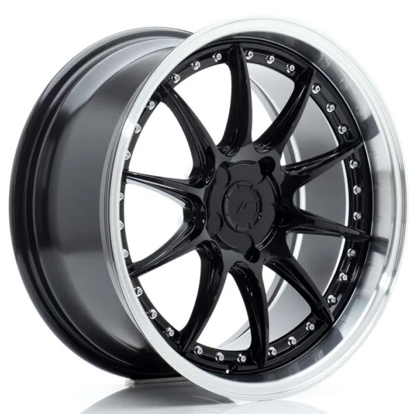 Felg Japan Racing JR41 18×8,5 ET15-35 5H BLANK Blank svart med bearbeidet leppe