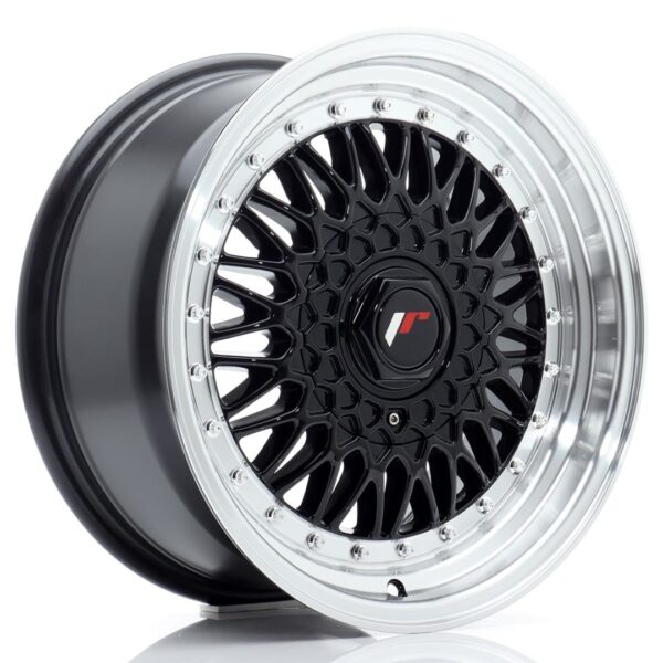 Felg Japan Racing JR9 16×7,5 ET25 BLANK Gloss Black med Machined Lip