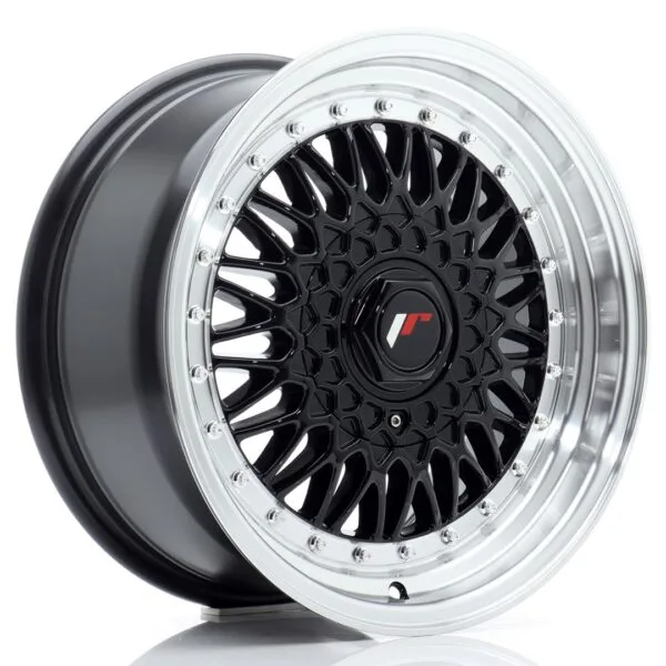 Felg Japan Racing JR9 16×7,5 ET25 BLANK Gloss Black med Machined Lip