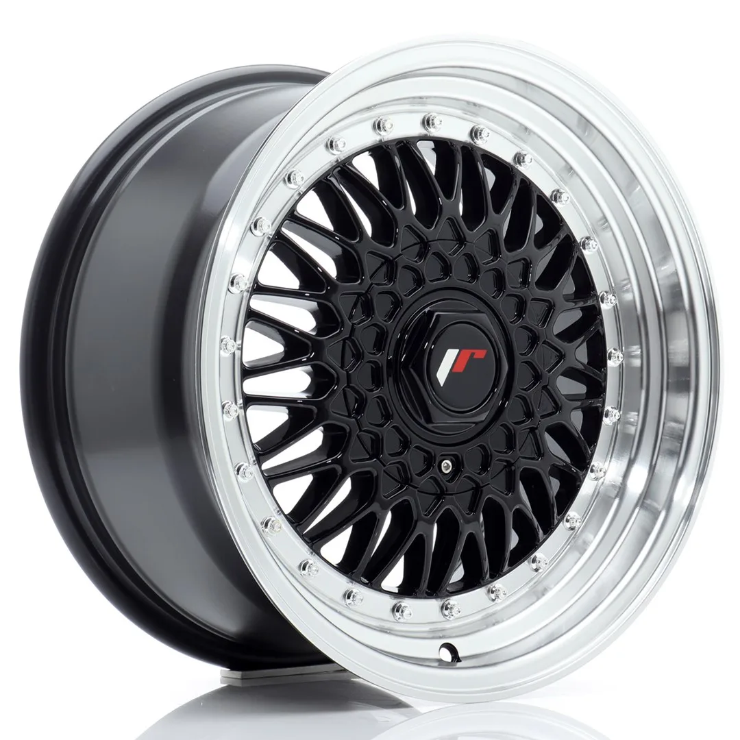 Felg Japan Racing JR9 16x8 ET25 BLANK Gloss Black med Machined Lip