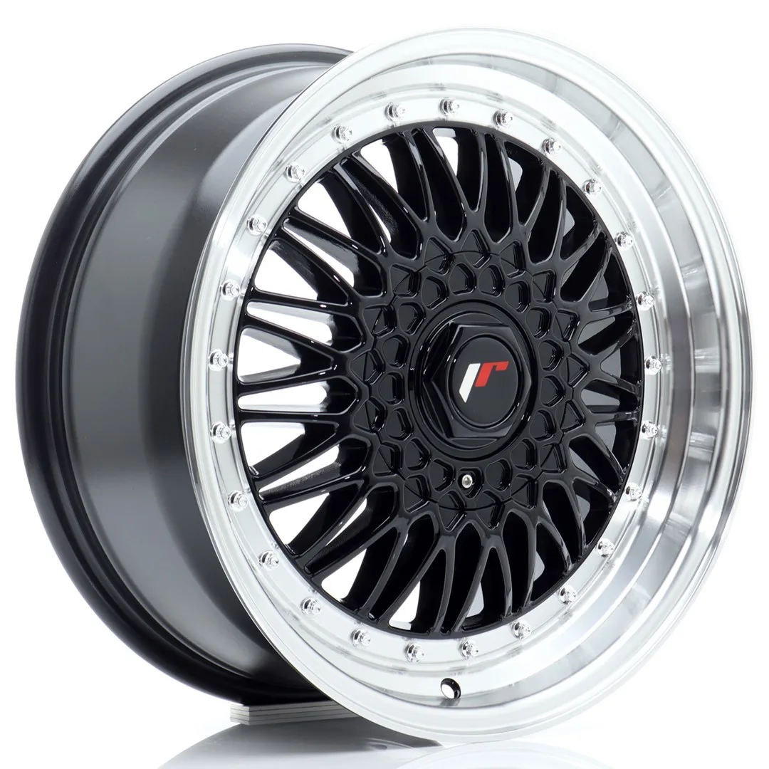 Felg Japan Racing JR9 17x7,5 ET20-35 BLANK Gloss Black med Machined Lip