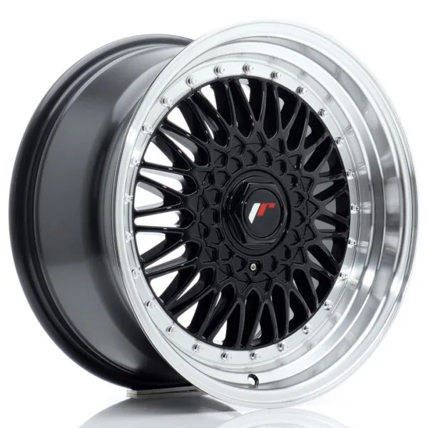 Felg Japan Racing JR9 17x8,5 ET20-35 BLANK Gloss Black med Machined Lip