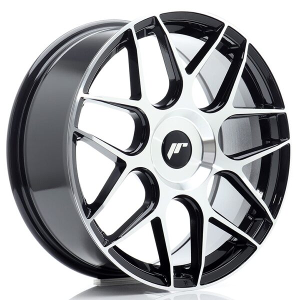 Felg Japan Racing JR18 18×7,5 ET20-40 BLANK svart maskinbearbeidet front