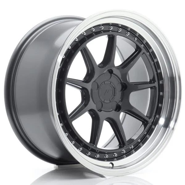 Felg Japan Racing JR47 18×9,5 ET15-35 5H BLANK Hyper Grey med Machined Lip