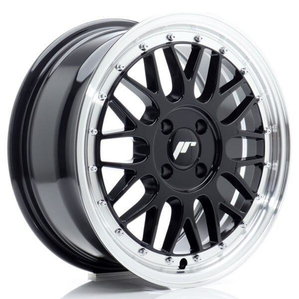 Felg Japan Racing JR23 16×7 ET40 4×100 Gloss Black med Machined Lip