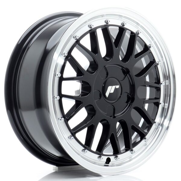 Felg Japan Racing JR23 16x7 ET20-45 5H BLANK Gloss Black med Machined Lip