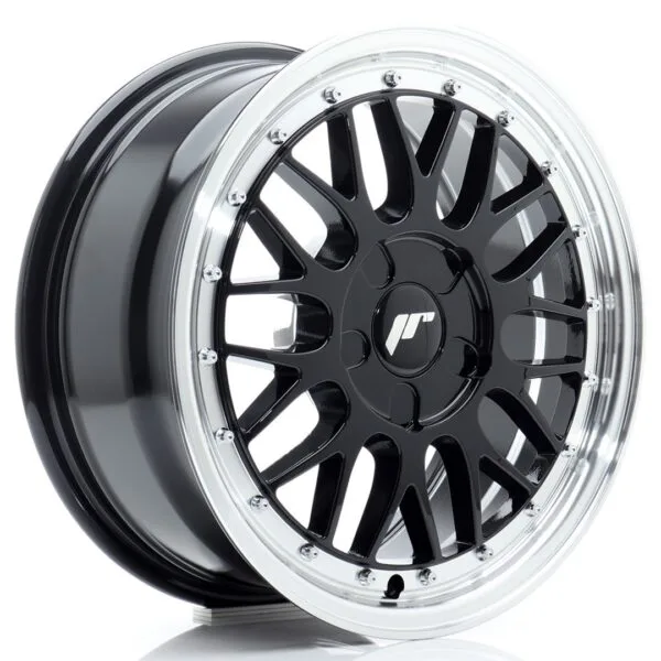 Felg Japan Racing JR23 16x7 ET20-45 5H BLANK Gloss Black med Machined Lip
