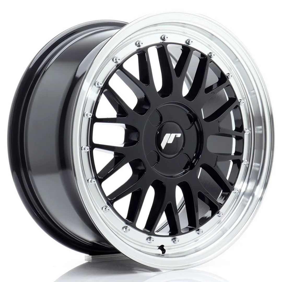 Felg Japan Racing JR23 17x7,5 ET20-40 4H BLANK Gloss Black med Machined Lip