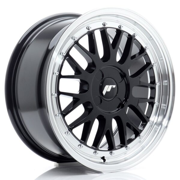 Felg Japan Racing JR23 17×8 ET20-45 4H BLANK Gloss Black med Machined Lip