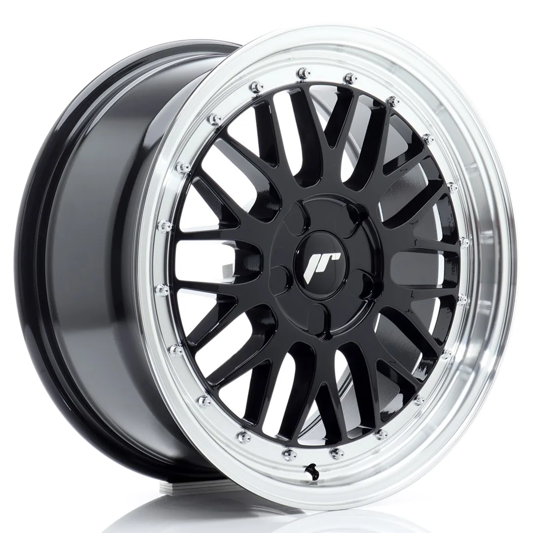 Felg Japan Racing JR23 17x8 ET20-45 5H BLANK Gloss Black med Machined Lip