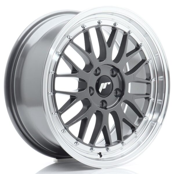 Felg Japan Racing JR23 18×8 ET40 5×112 Hyper Grey med Machined Lip