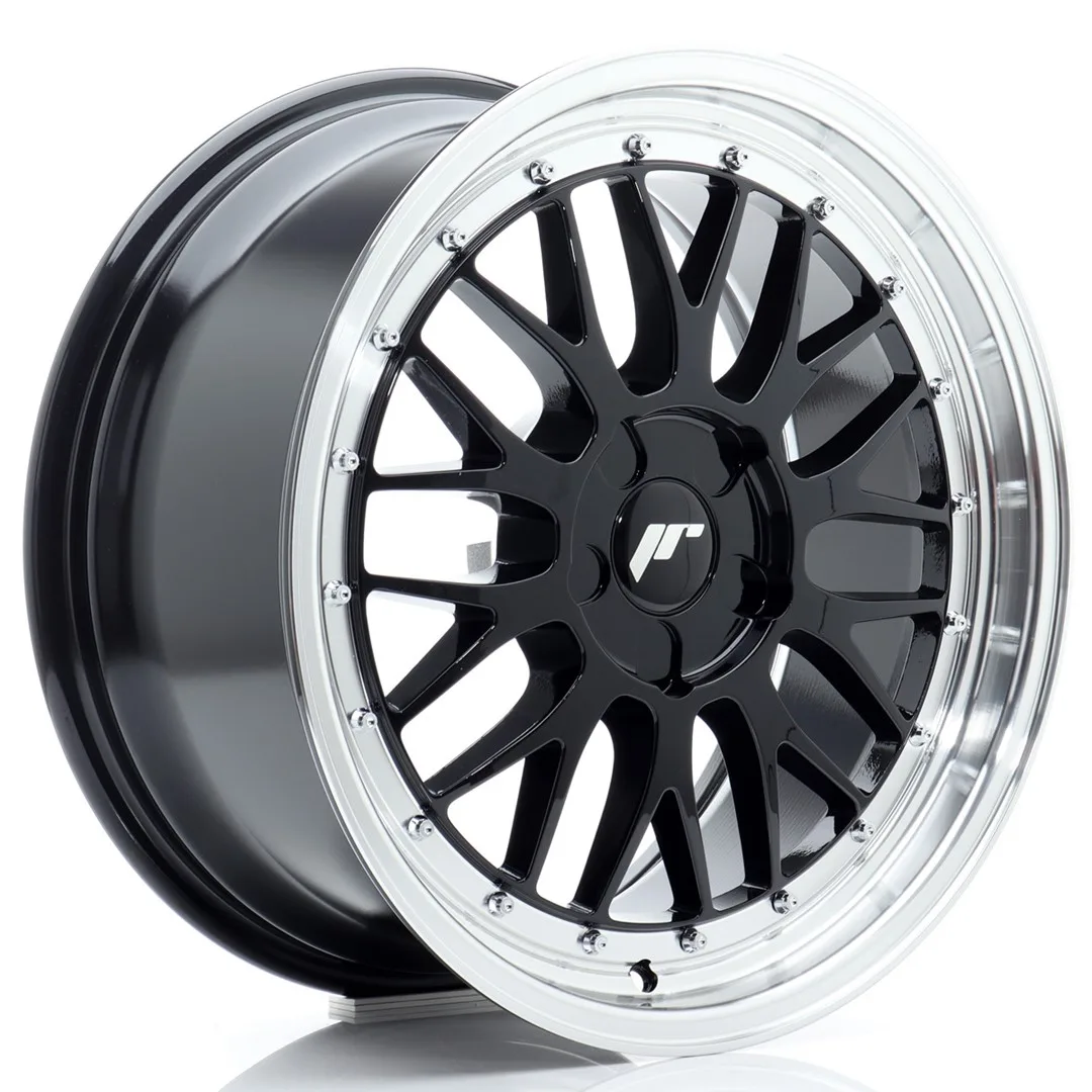 Felg Japan Racing JR23 18x8,5 ET20-48 5H BLANK Gloss Black med Machined Lip