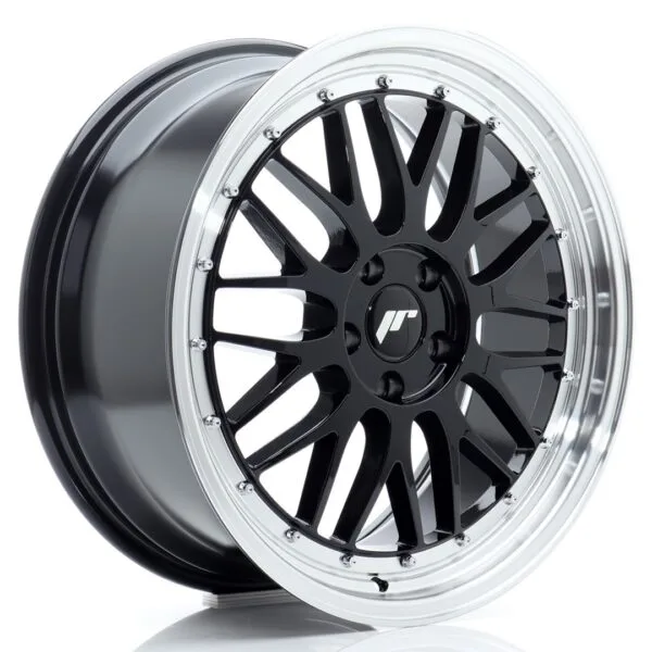 Felg Japan Racing JR23 19×8,5 ET45 5×112 Gloss Black med Machined Lip