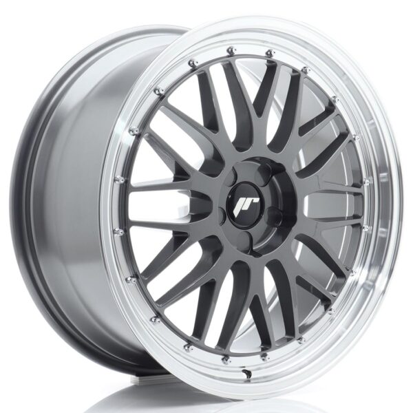 Felg Japan Racing JR23 20×9 ET20-51 5H BLANK Hyper Grey med Machined Lip