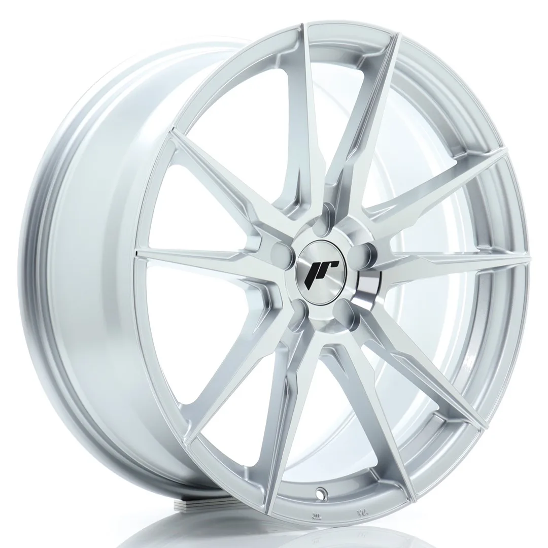 Felg Japan Racing JR21 19x8 ET20-40 5H BLANK Sølvbearbeidet front