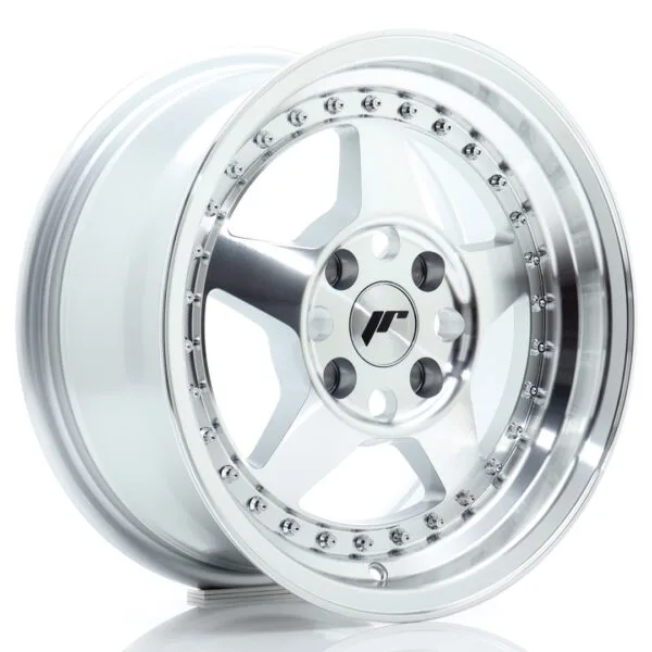 Felg Japan Racing JR6 15×7 ET25 4×108 Sølv maskinert ansikt