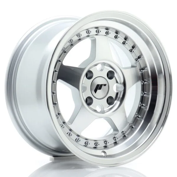 Felg Japan Racing JR6 15×8 ET15 4×100 Sølv maskinert ansikt
