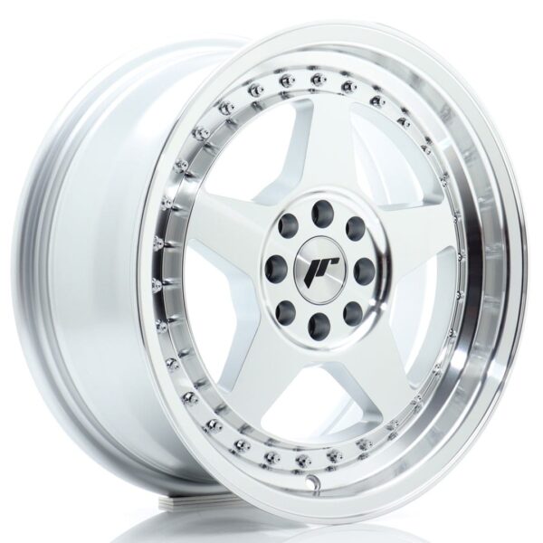 Felg Japan Racing JR6 16×7 ET25 4×100/108 sølvbearbeidet front