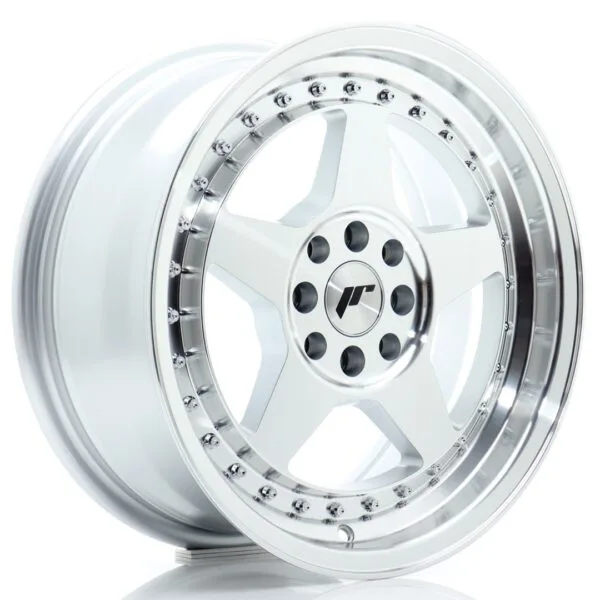Felg Japan Racing JR6 16×7 ET25 4×100/108 sølvbearbeidet front