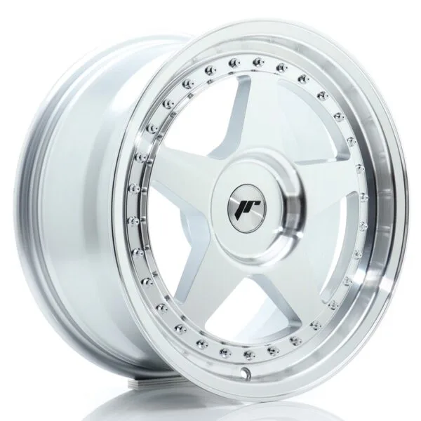 Felg Japan Racing JR6 17x8 ET20-35 BLANK Sølv bearbeidet front