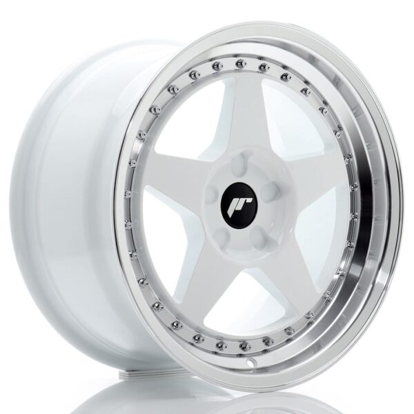 Felg Japan Racing JR6 17×9 ET20-35 5H BLANK Hvit med bearbeidet leppe