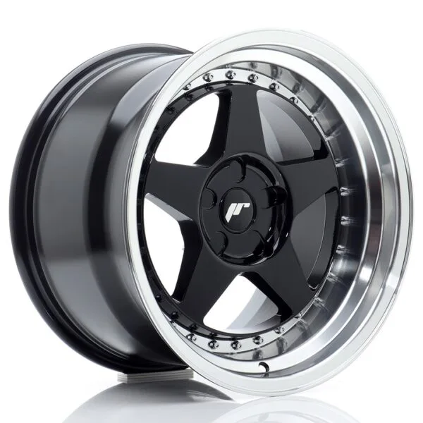 Felg Japan Racing JR6 17×10 ET0-20 5H BLANK Gloss Black med Machined Lip
