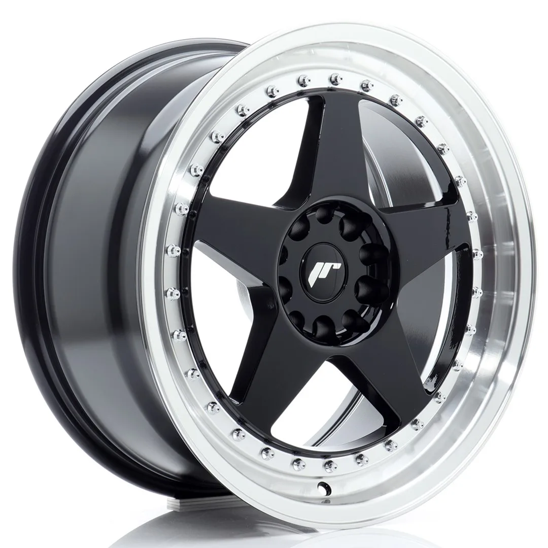 Felg Japan Racing JR6 18x8,5 ET22 5x114,3/120 Gloss Black med Machined Lip