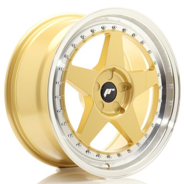 Felg Japan Racing JR6 18×8,5 ET20-40 5H BLANK Gull med bearbeidet leppe
