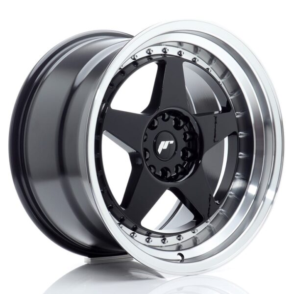 Felg Japan Racing JR6 18×10,5 ET25 5×114,3/120 Gloss Black med Machined Lip