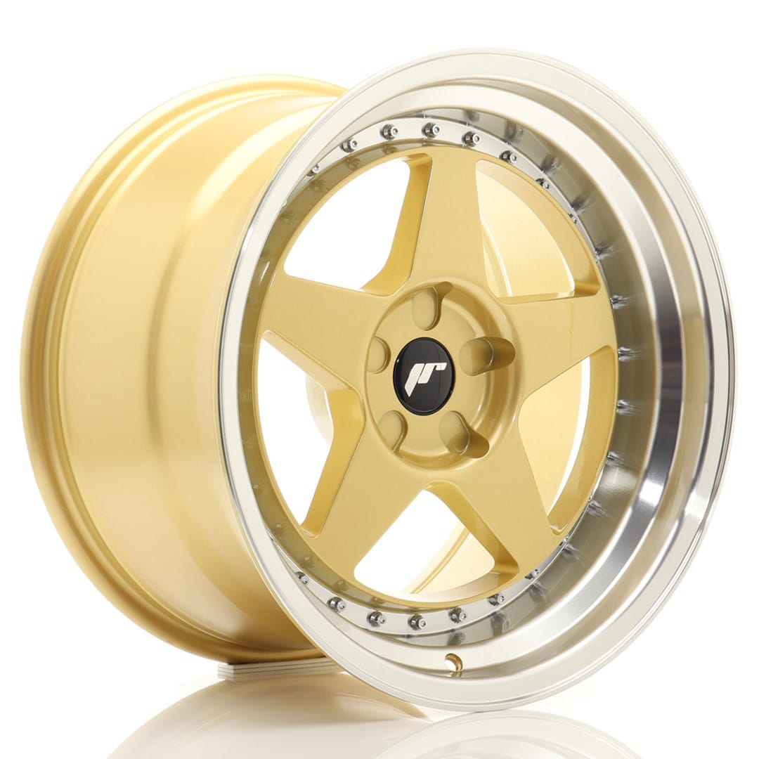 Felg Japan Racing JR6 18×10,5 ET0-25 5H BLANK Gull med bearbeidet leppe