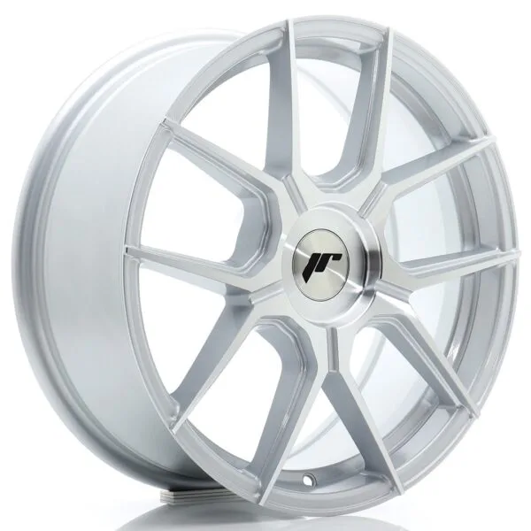 Felg Japan Racing JR30 17×7 ET20-40 BLANK Sølv maskinert front