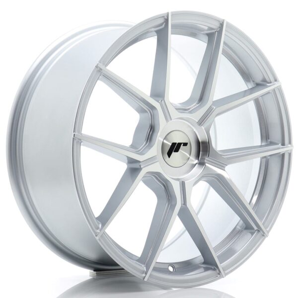 Felg Japan Racing JR30 18×8 ET20-40 BLANK Sølv maskinert front