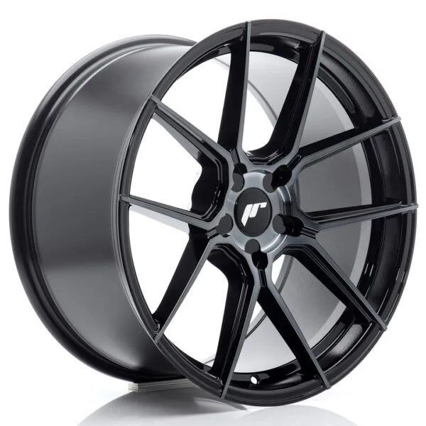 Felg Japan Racing JR30 19×9 ET20-40 5H BLANK Svart maskinbearbeidet med tonet front