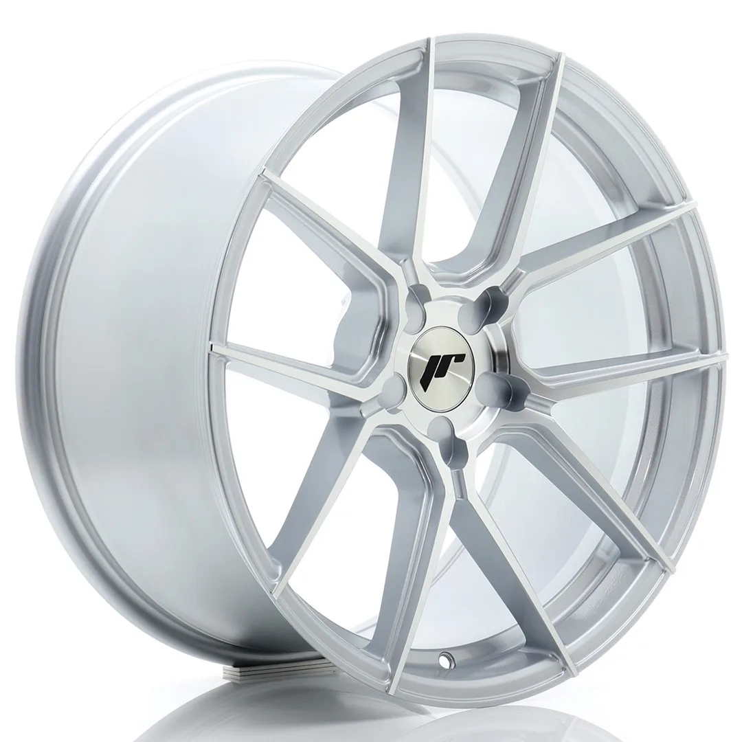 Felg Japan Racing JR30 19x9 ET20-40 5H BLANK Sølvbearbeidet front