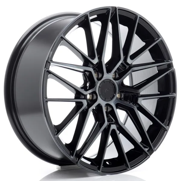Felg Japan Racing JR38 18×8 ET42 5×112 svart maskinbearbeidet med tonet front